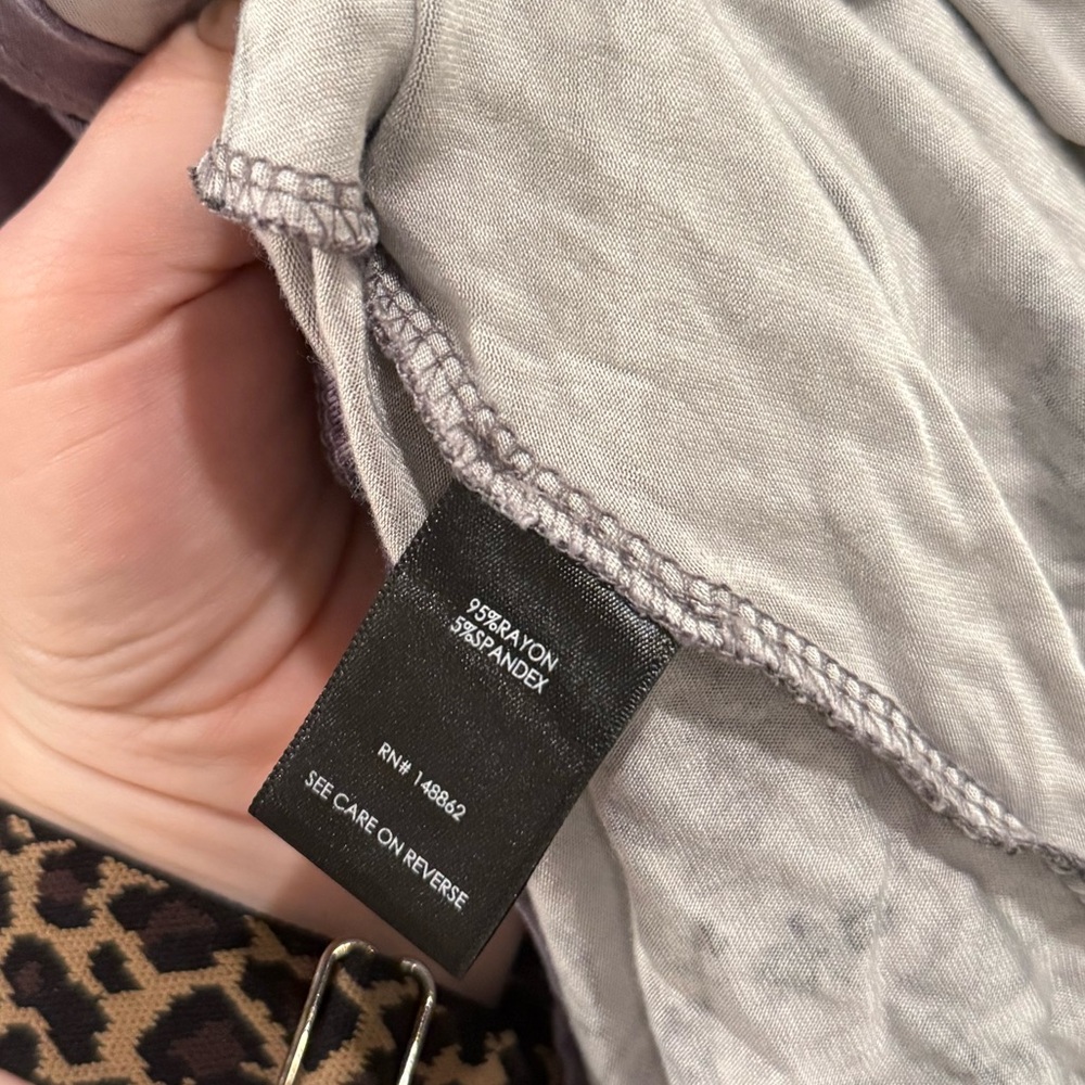 Torrid Plus Size 0 SUPER SOFT SLATE GREY FLORAL RUCHED SKATER DRESS W/ Pockets! - Picture 5 of 7